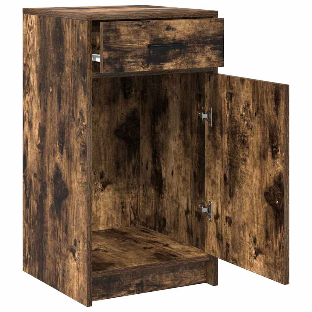 Dressoir met lade Gerookt eiken 40 x 40,5 x 75 cm Bewerkt hout is nu te koop bij PeponiXL, paradijselijk wonen!