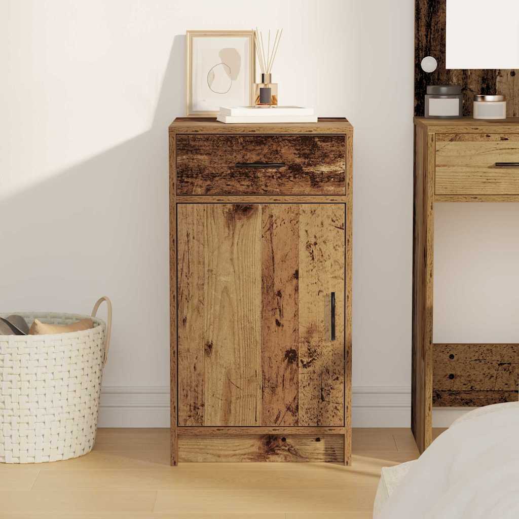 Dressoir met lade Oudhout 40 x 40,5 x 75 cm Bewerkt hout is nu te koop bij PeponiXL, paradijselijk wonen!