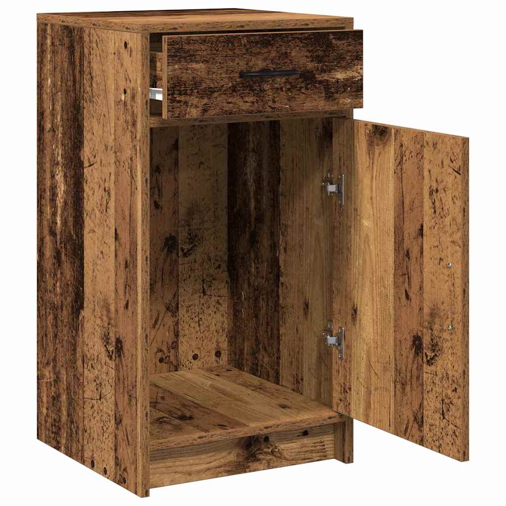 Dressoir met lade Oudhout 40 x 40,5 x 75 cm Bewerkt hout is nu te koop bij PeponiXL, paradijselijk wonen!