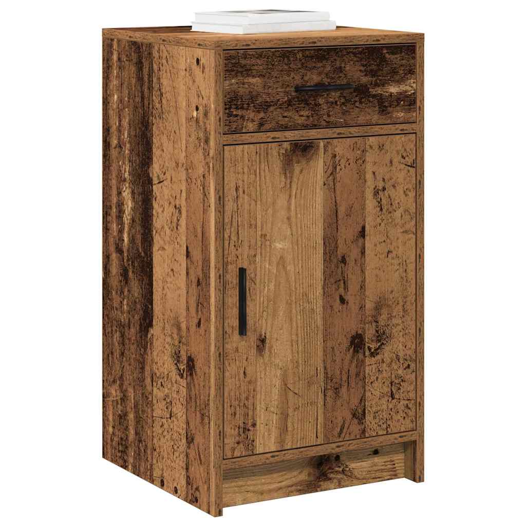 Dressoir met lade Oudhout 40 x 40,5 x 75 cm Bewerkt hout is nu te koop bij PeponiXL, paradijselijk wonen!