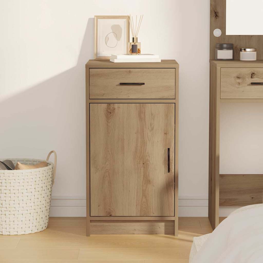 Dressoir met lade Artisan Eiken 40 x 40,5 x 75 cm Bewerkt hout is nu te koop bij PeponiXL, paradijselijk wonen!
