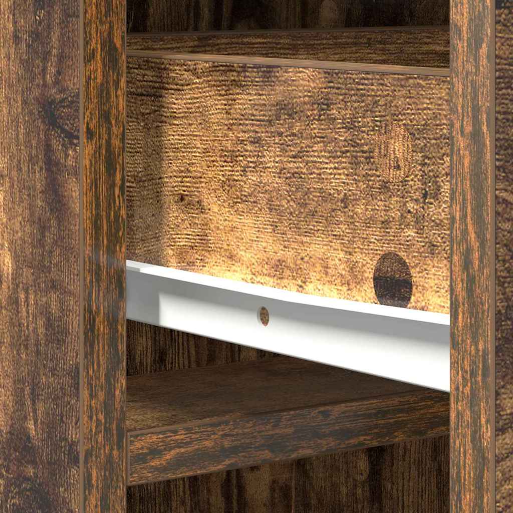Hoge kast Gerookt eiken 40 x 40,5 x 135 cm Bewerkt hout is nu te koop bij PeponiXL, paradijselijk wonen!