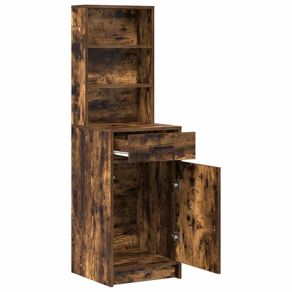 Hoge kast Gerookt eiken 40 x 40,5 x 135 cm Bewerkt hout is nu te koop bij PeponiXL, paradijselijk wonen!