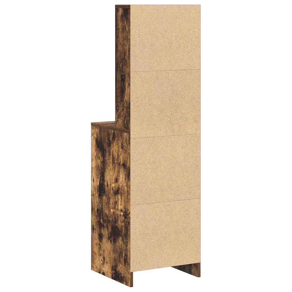 Hoge kast Gerookt eiken 40 x 40,5 x 135 cm Bewerkt hout is nu te koop bij PeponiXL, paradijselijk wonen!