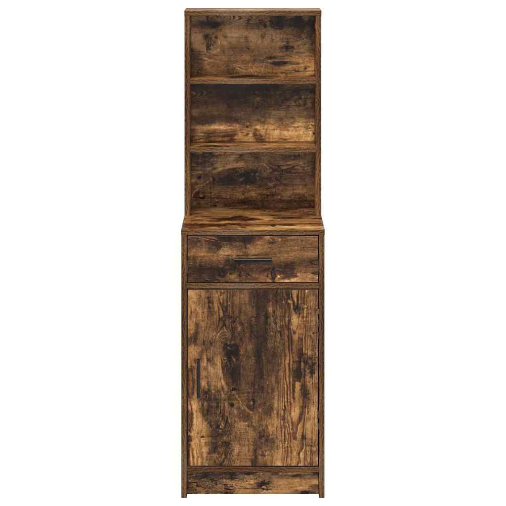 Hoge kast Gerookt eiken 40 x 40,5 x 135 cm Bewerkt hout is nu te koop bij PeponiXL, paradijselijk wonen!