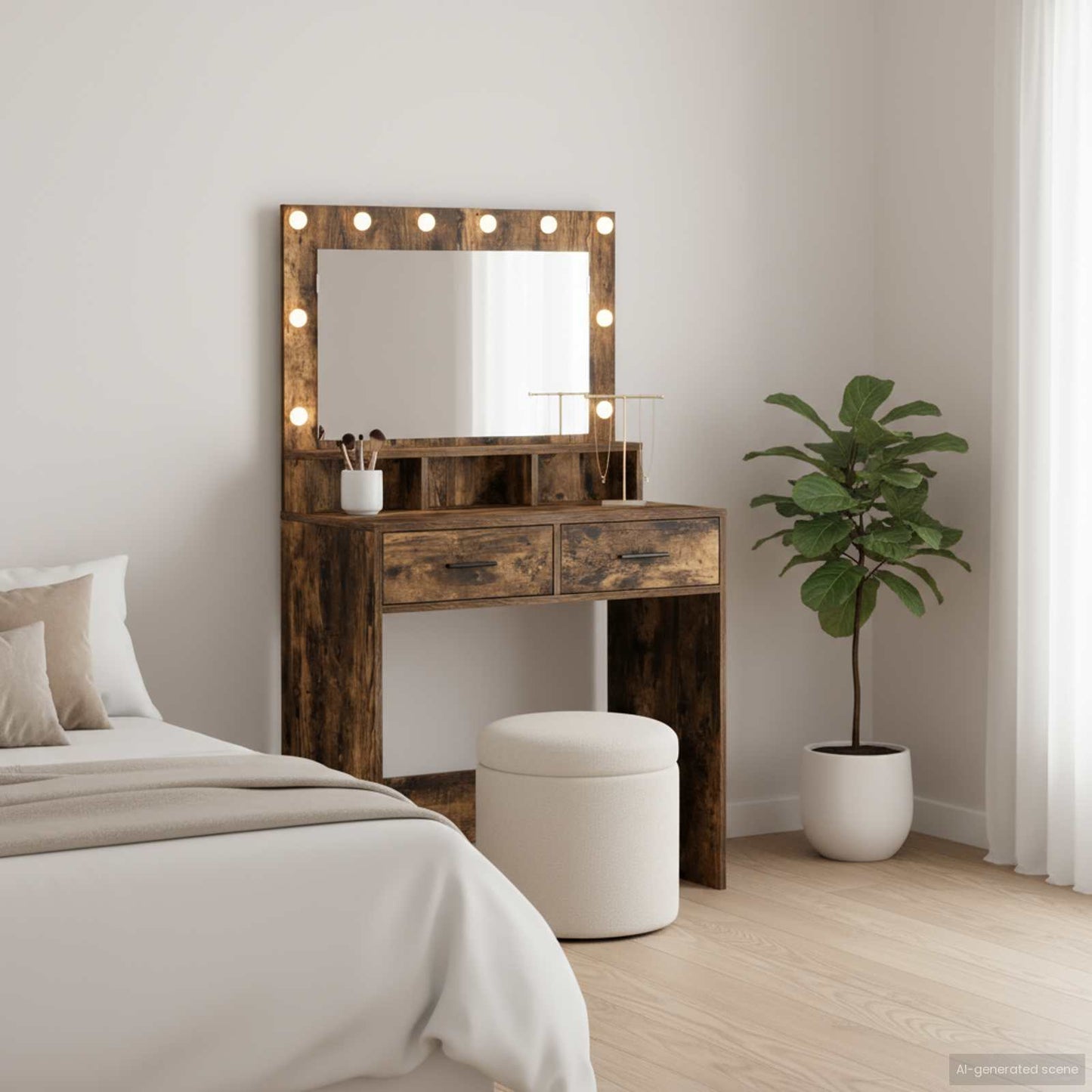 Plafondtafel Gerookt eiken 79 x 41 x 135 cm Bewerkt hout is nu te koop bij PeponiXL, paradijselijk wonen!