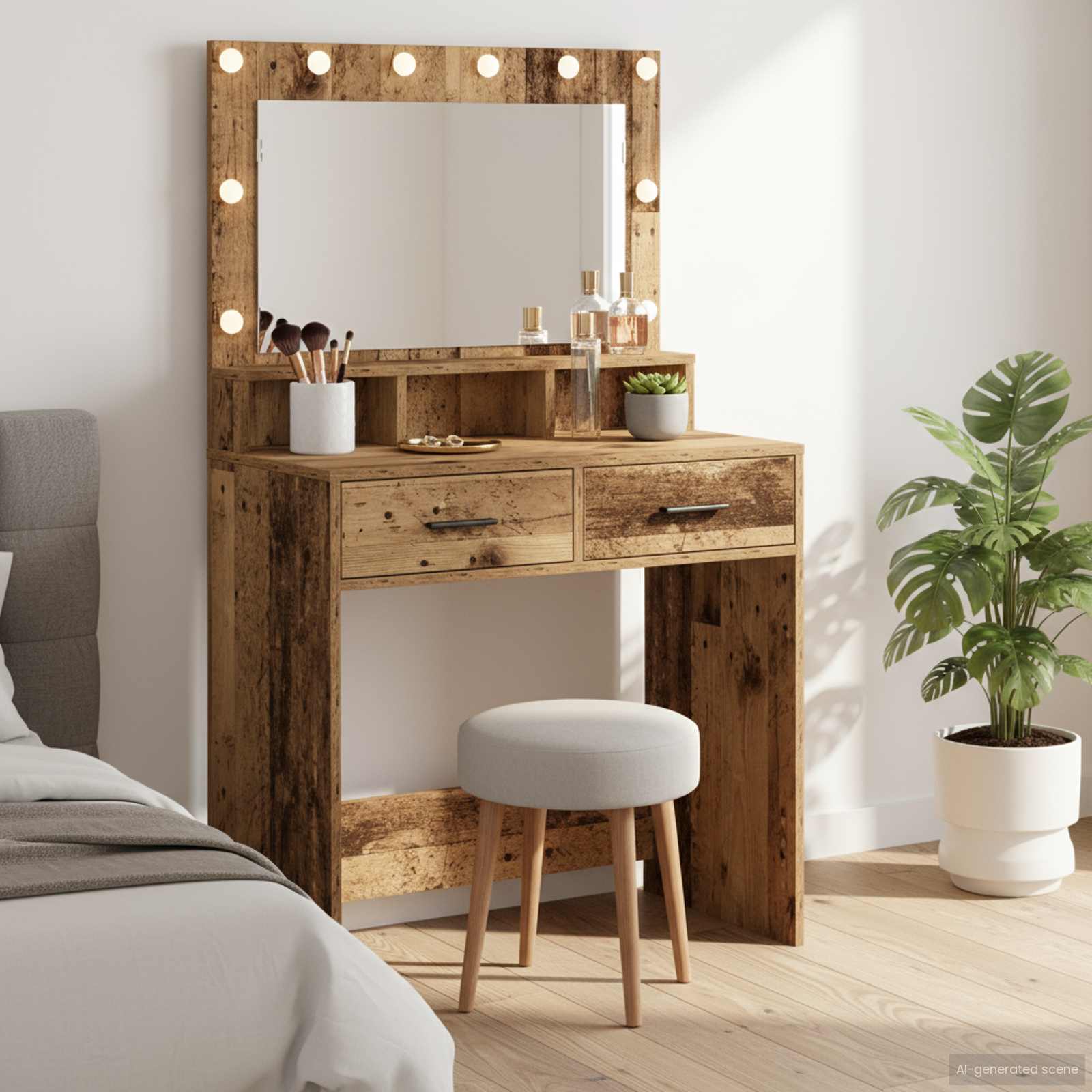 Plafondtafel met lade Oudhout 79 x 41 x 135 cm Bewerkt hout is nu te koop bij PeponiXL, paradijselijk wonen!