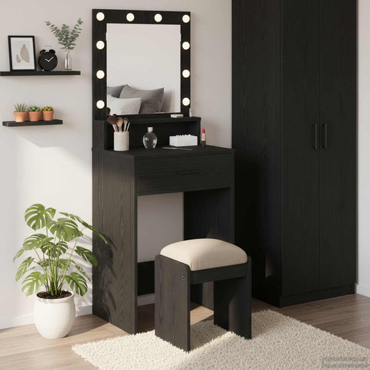 Plafondtafel met lade Zwart Eiken 50 x 41 x 135 cm Bewerkt hout is nu te koop bij PeponiXL, paradijselijk wonen!
