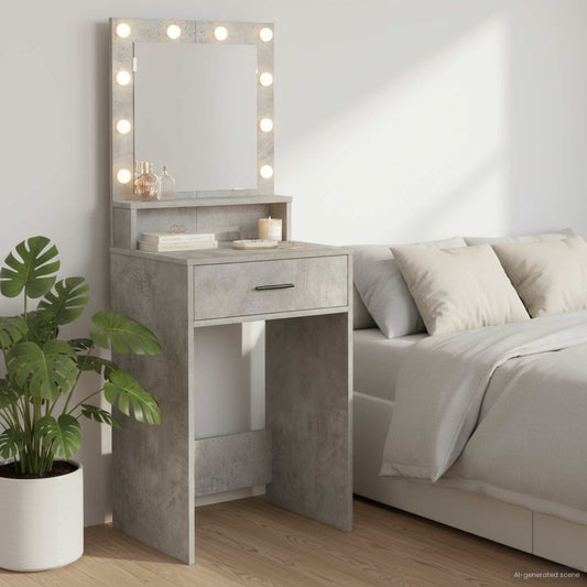Plafondtafel met lade Beton Grijs 50 x 41 x 135 cm Bewerkt hout is nu te koop bij PeponiXL, paradijselijk wonen!