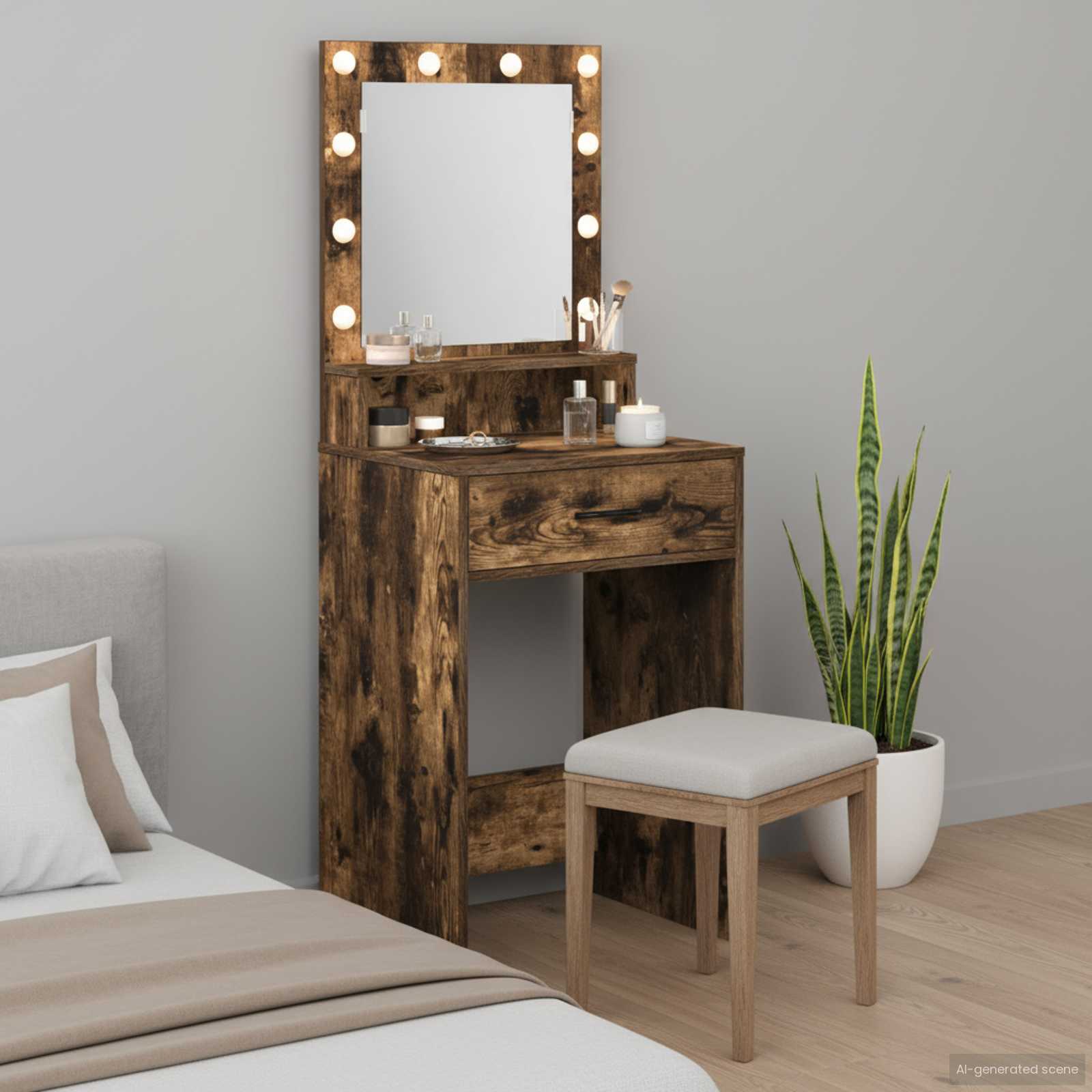 Plafondtafel Gerookt eiken 50 x 41 x 135 cm Bewerkt hout is nu te koop bij PeponiXL, paradijselijk wonen!