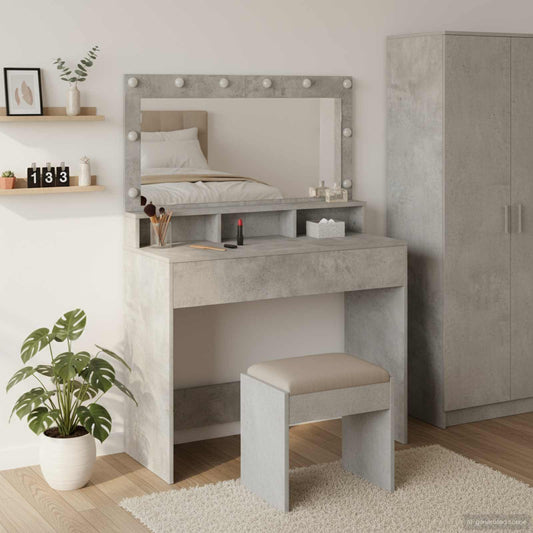 Plafondtafel Beton Grijs 100 x 41 x 135 cm Bewerkt hout is nu te koop bij PeponiXL, paradijselijk wonen!