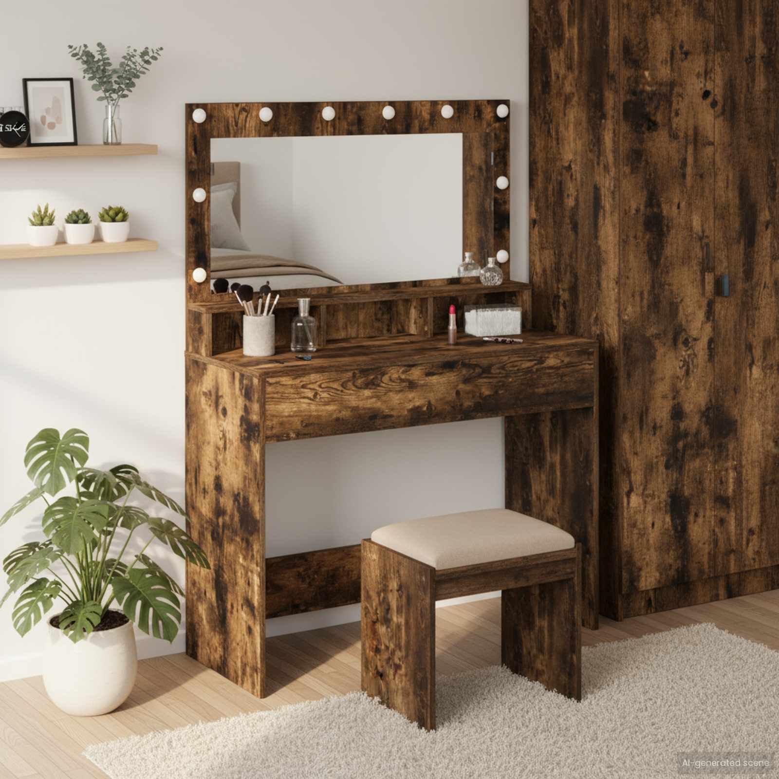 Plafondtafel Gerookt eiken 100 x 41 x 135 cm Bewerkt hout is nu te koop bij PeponiXL, paradijselijk wonen!