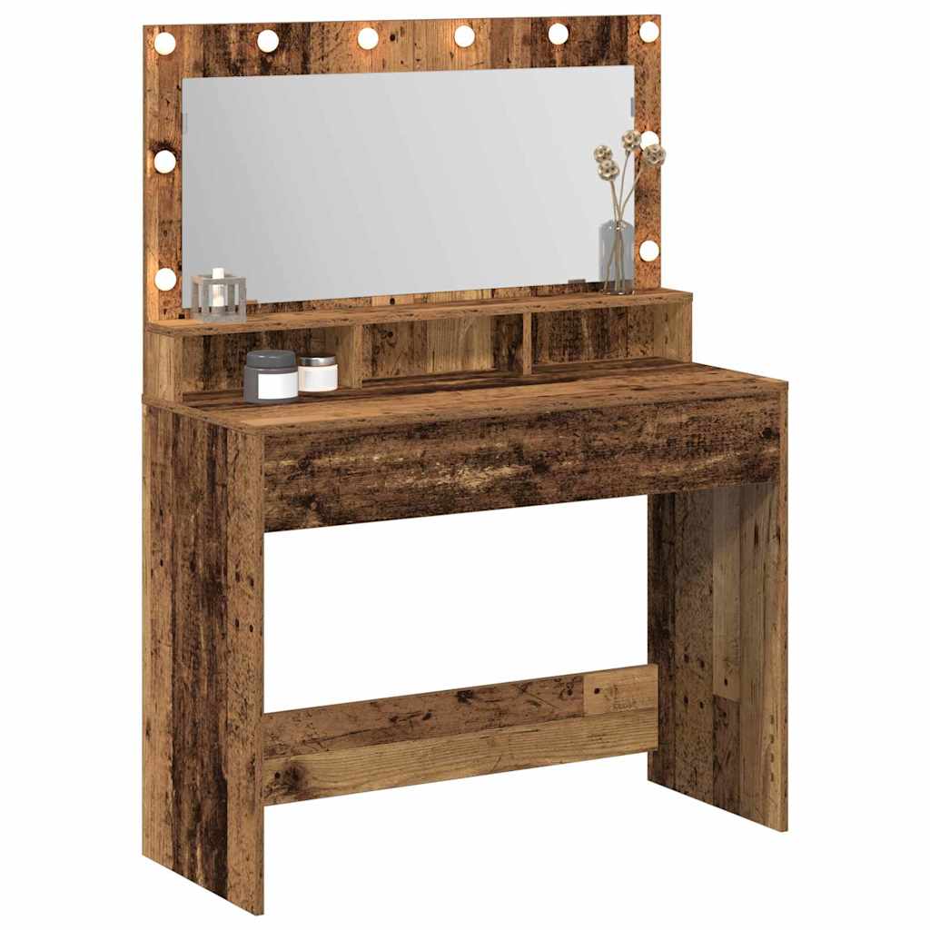 Plafondtafel met plank Oudhout 100 x 41 x 135 cm Bewerkt hout is nu te koop bij PeponiXL, paradijselijk wonen!