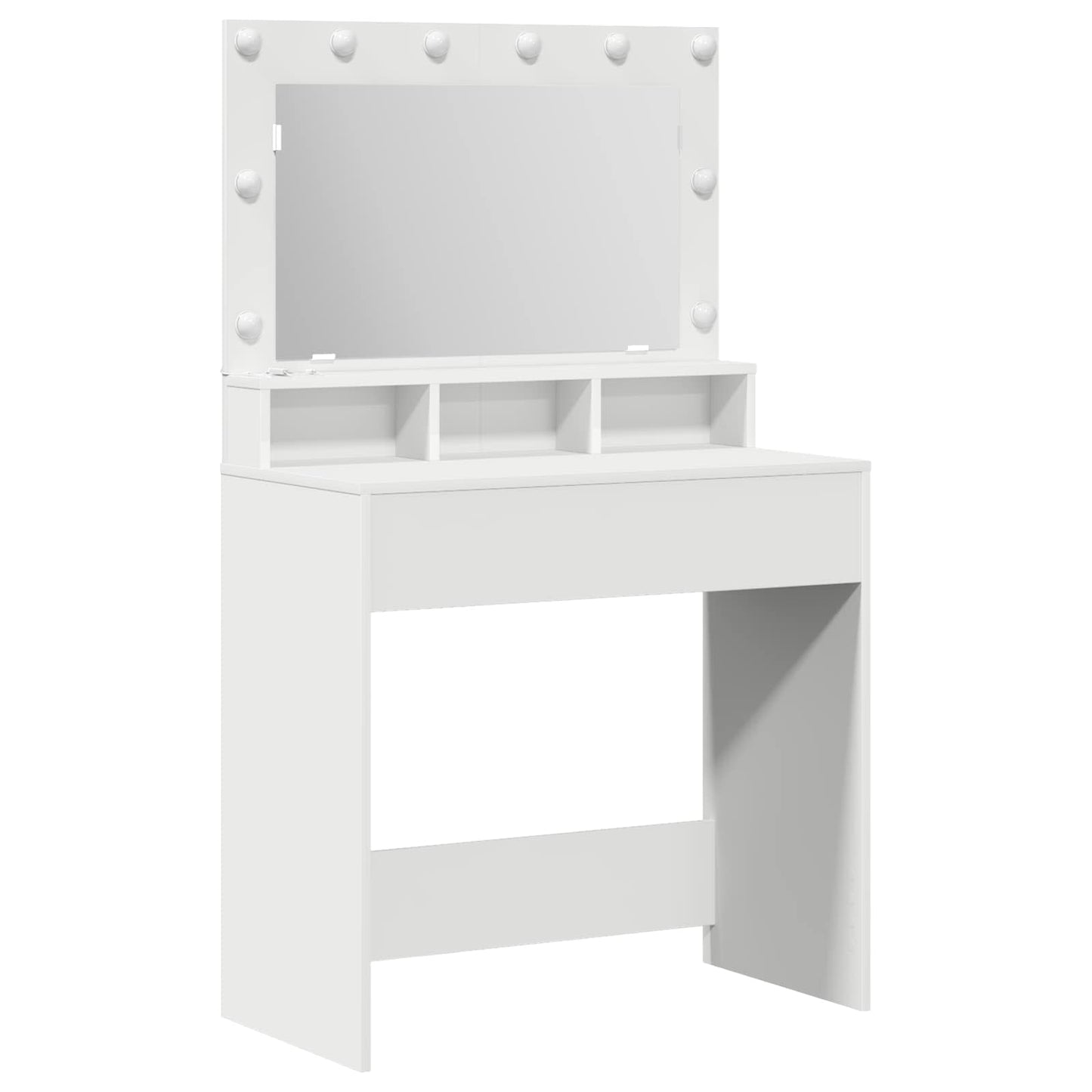Plafondtafel met plank Wit 78,5 x 41 x 135 cm Bewerkt hout