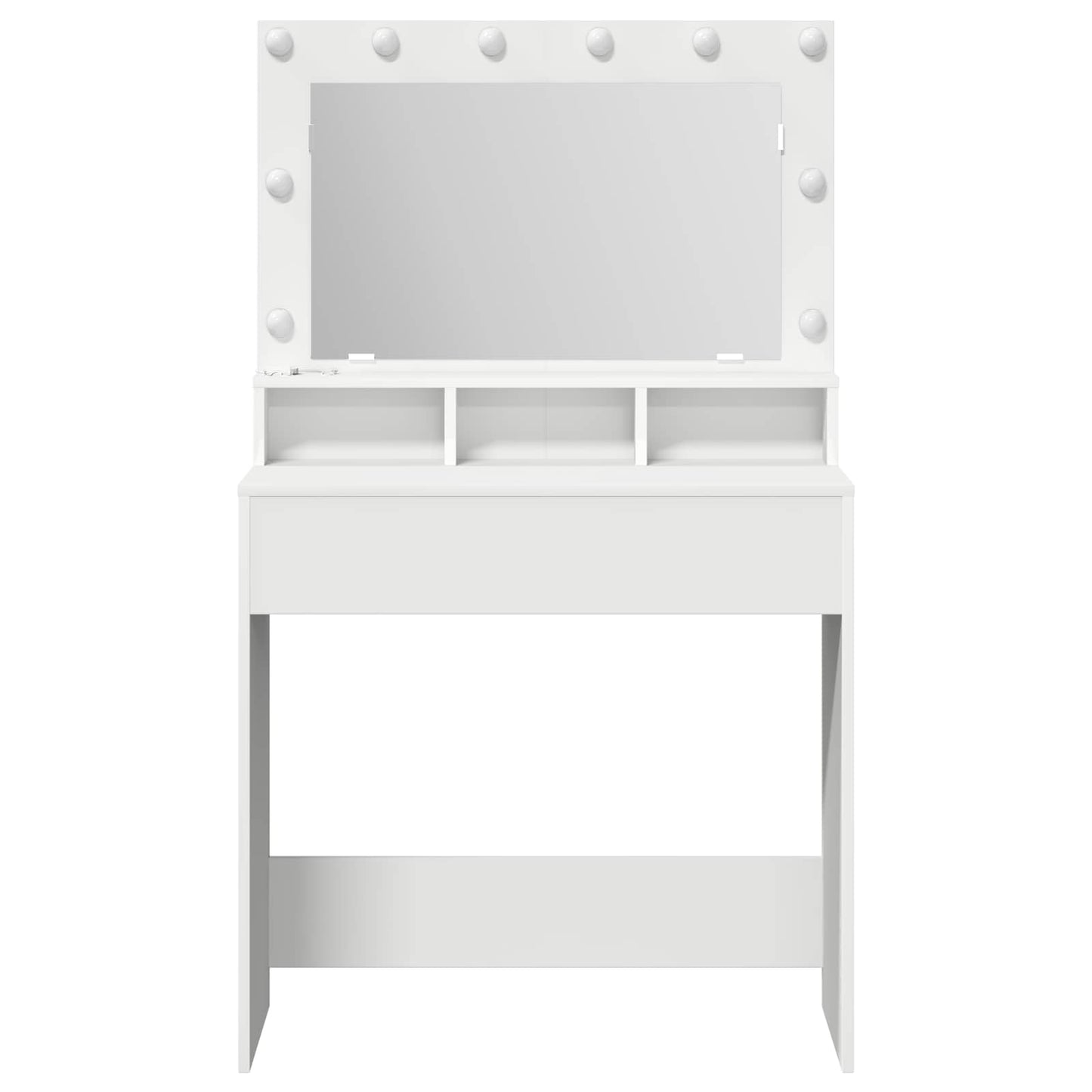 Plafondtafel met plank Wit 78,5 x 41 x 135 cm Bewerkt hout