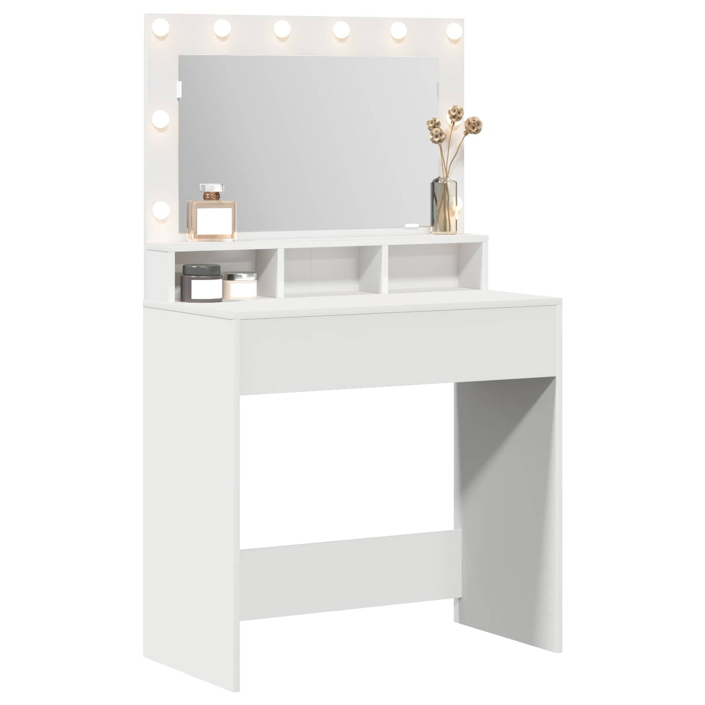 Plafondtafel met plank Wit 78,5 x 41 x 135 cm Bewerkt hout