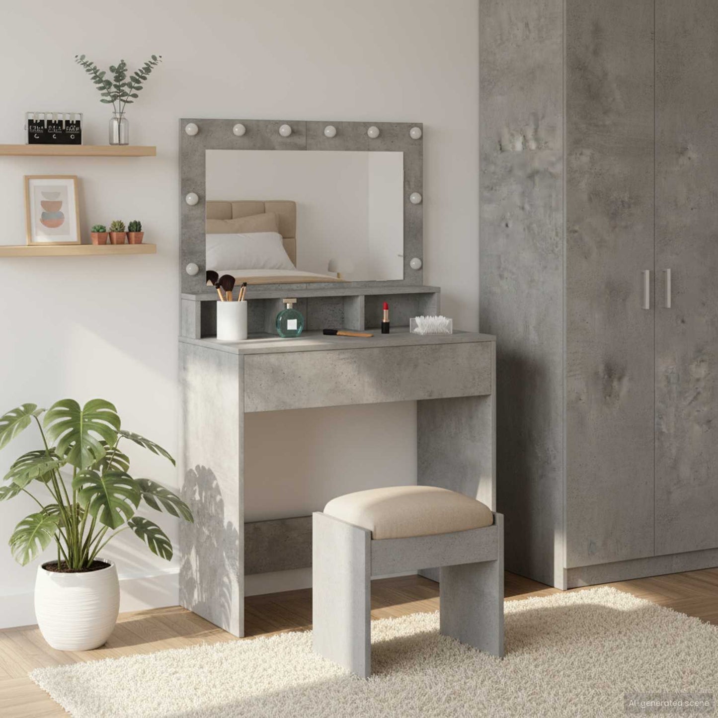 Plafondtafel Beton Grijs 78,5 x 41 x 135 cm Bewerkt hout is nu te koop bij PeponiXL, paradijselijk wonen!