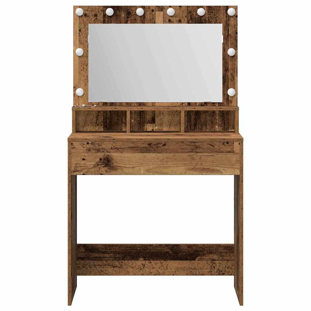 Plafondtafel met plank Oudhout 75,5 x 41 x 135 cm Bewerkt hout is nu te koop bij PeponiXL, paradijselijk wonen!
