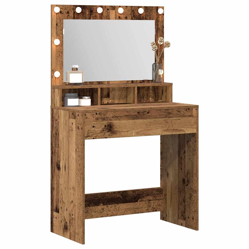 Plafondtafel met plank Oudhout 75,5 x 41 x 135 cm Bewerkt hout is nu te koop bij PeponiXL, paradijselijk wonen!