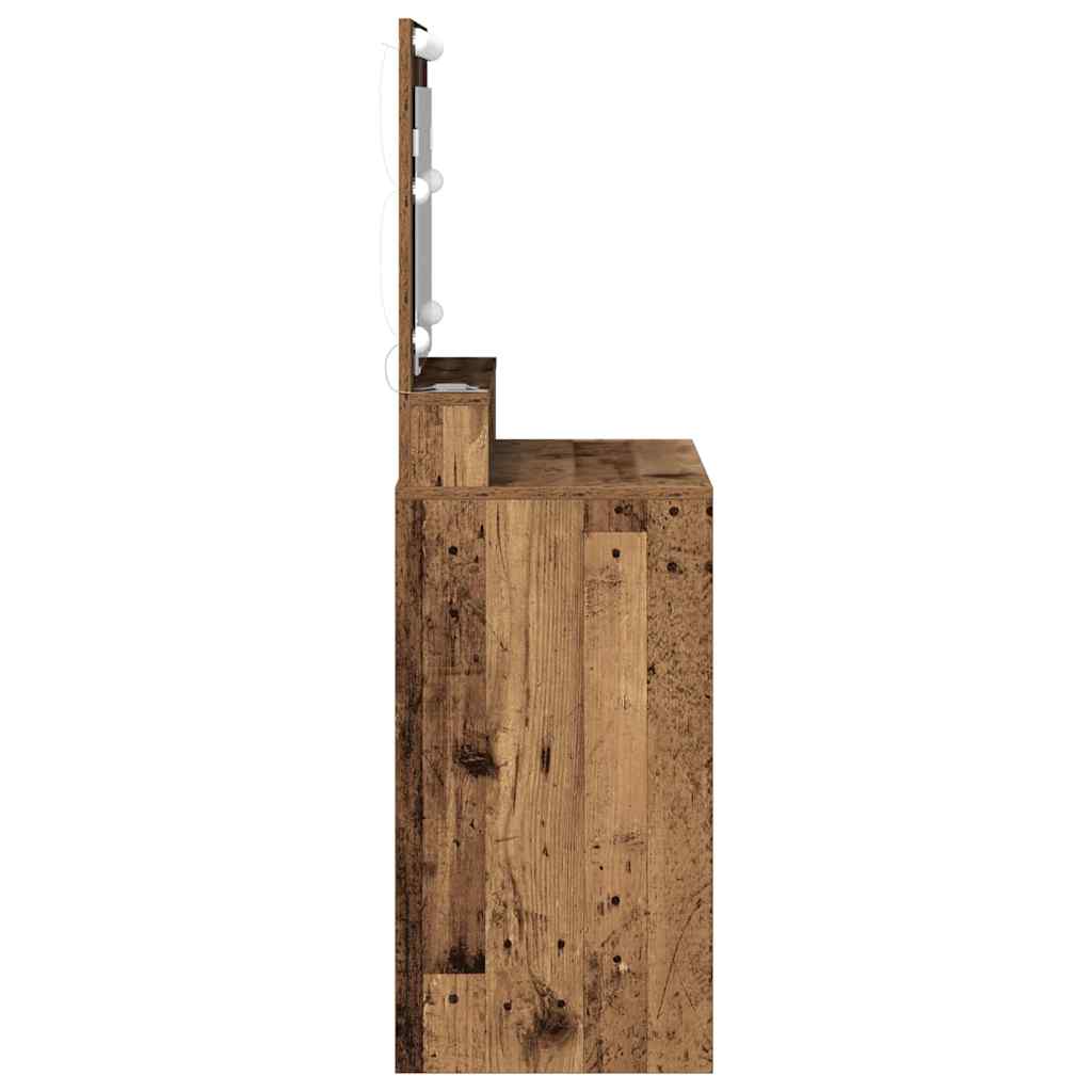 Plafondtafel met plank Oudhout 75,5 x 41 x 135 cm Bewerkt hout is nu te koop bij PeponiXL, paradijselijk wonen!