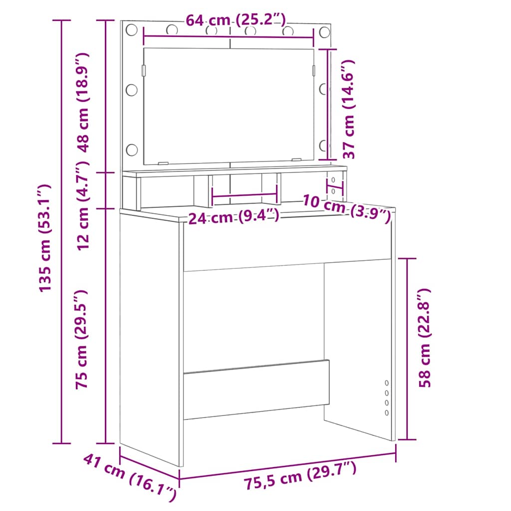 Plafondtafel met plank Oudhout 75,5 x 41 x 135 cm Bewerkt hout is nu te koop bij PeponiXL, paradijselijk wonen!