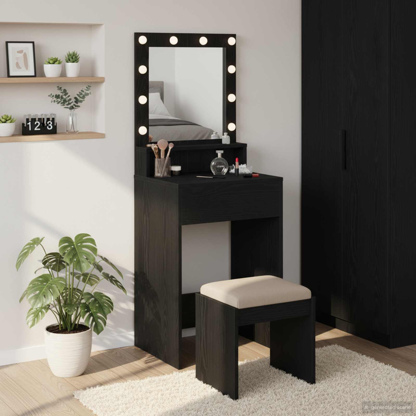 Plafondtafel Zwart Eiken 50 x 41 x 135 cm Bewerkt hout is nu te koop bij PeponiXL, paradijselijk wonen!