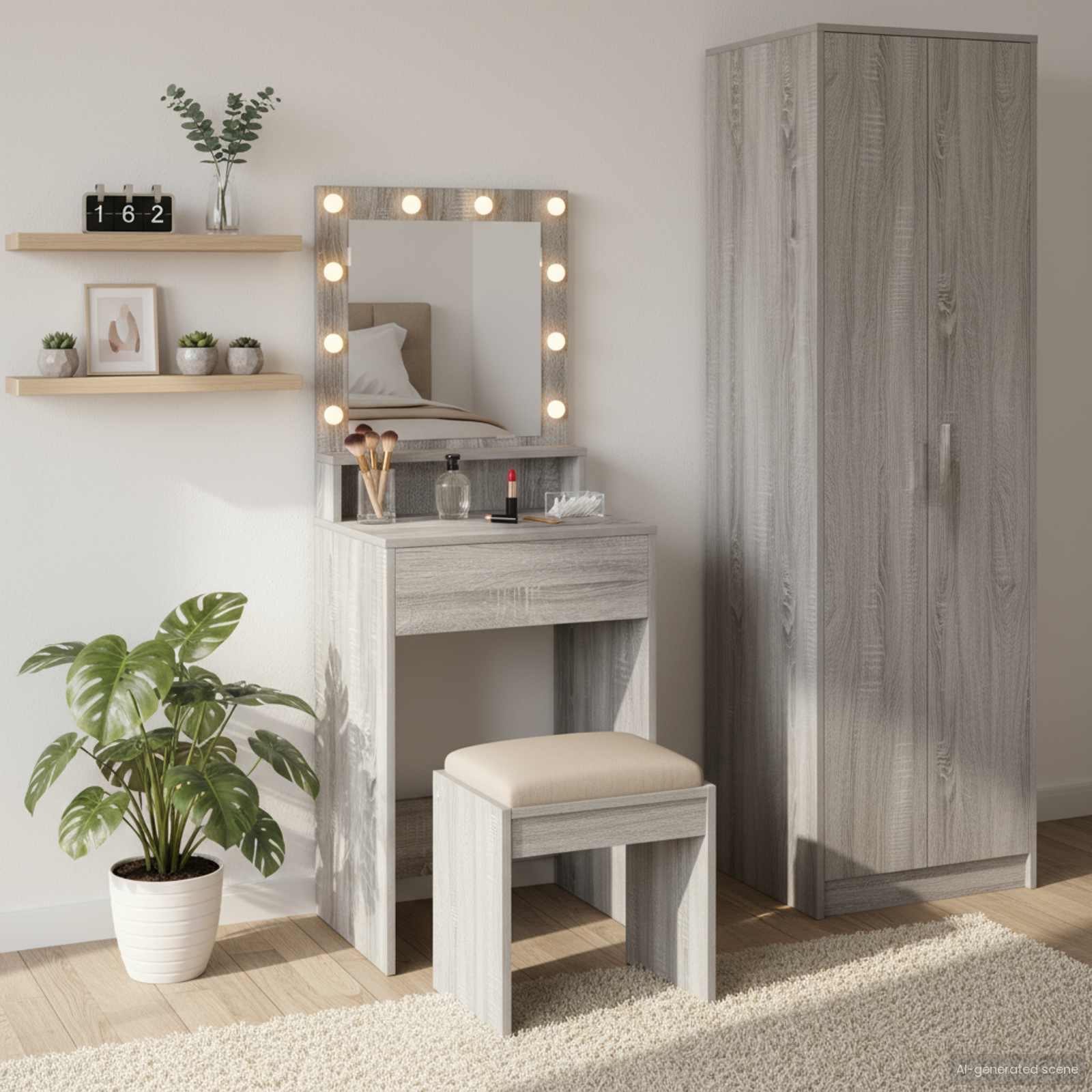 Plafondtafel Grijs Sonoma 50 x 41 x 135 cm Bewerkt hout is nu te koop bij PeponiXL, paradijselijk wonen!