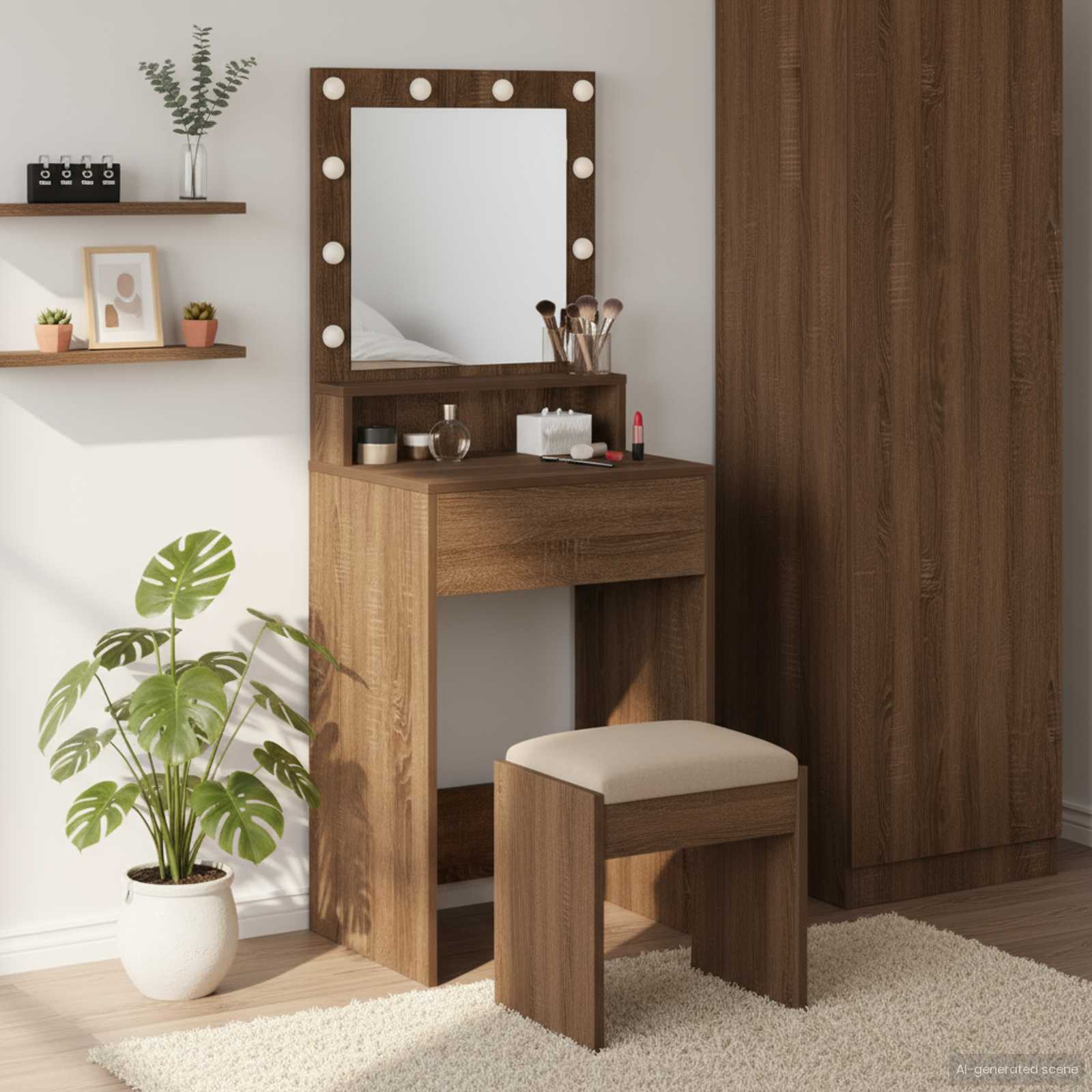 Plafondtafel Bruin Eiken 50 x 41 x 135 cm Bewerkt hout is nu te koop bij PeponiXL, paradijselijk wonen!