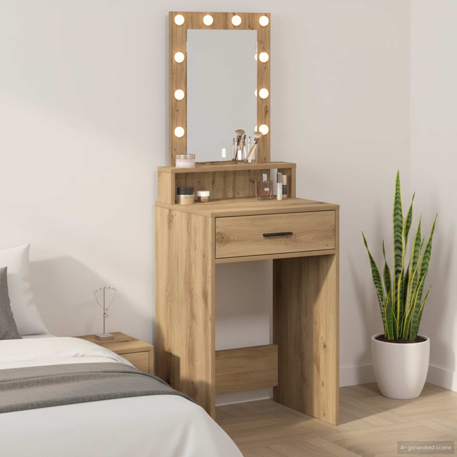 Plafondtafel met lade Bruin 50 x 41 x 140 cm Bewerkt hout is nu te koop bij PeponiXL, paradijselijk wonen!