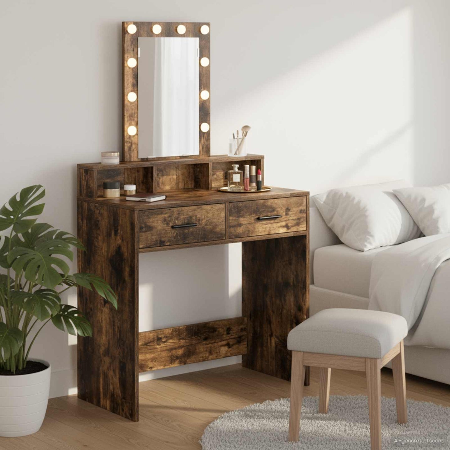 Plafondtafel met lade Bruin 79 x 41 x 140 cm Bewerkt hout is nu te koop bij PeponiXL, paradijselijk wonen!