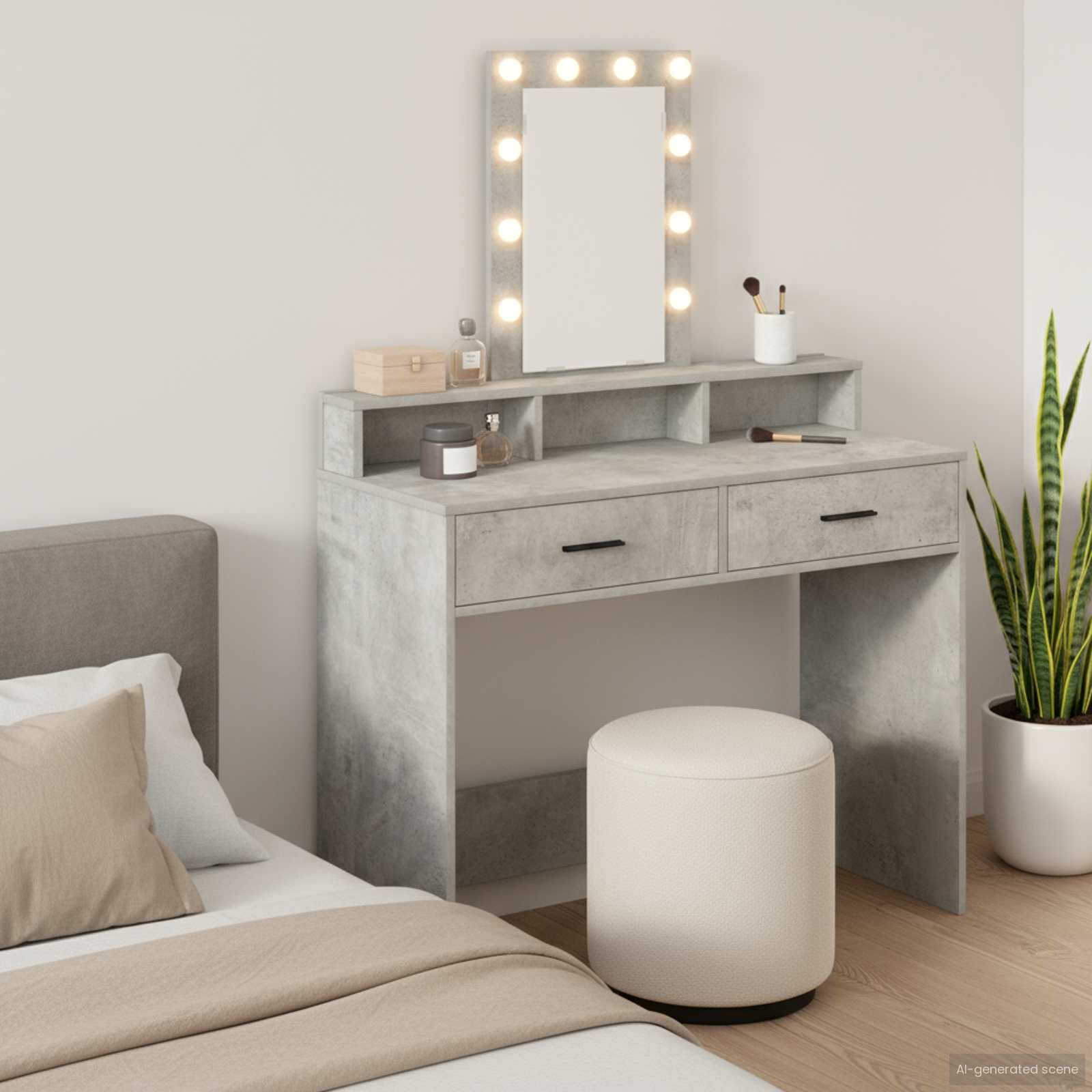 Plafondtafel met lade Grijs 100 x 41 x 140 cm Bewerkt hout is nu te koop bij PeponiXL, paradijselijk wonen!