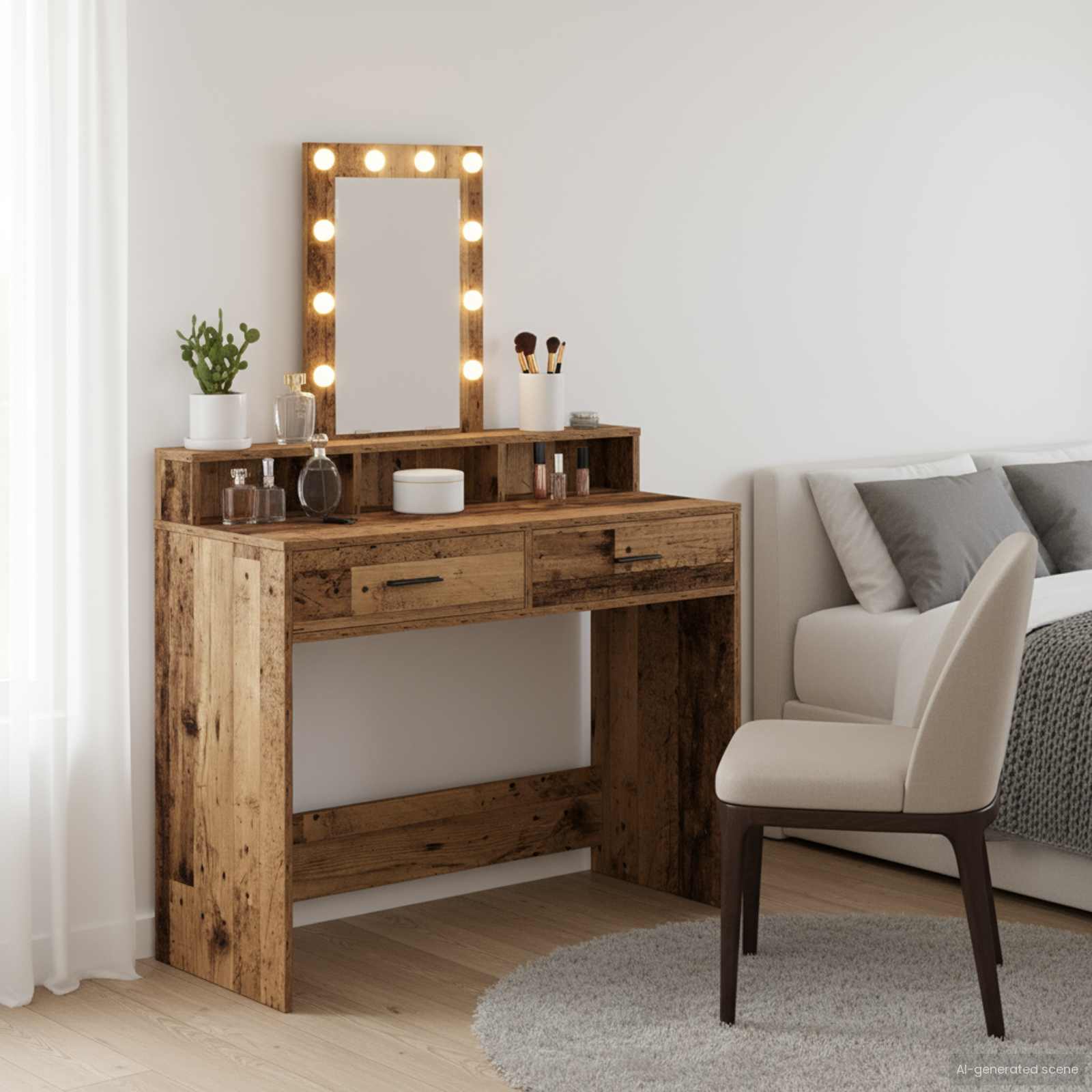 Plafondtafel met lade Bruin 100 x 41 x 140 cm Bewerkt hout is nu te koop bij PeponiXL, paradijselijk wonen!