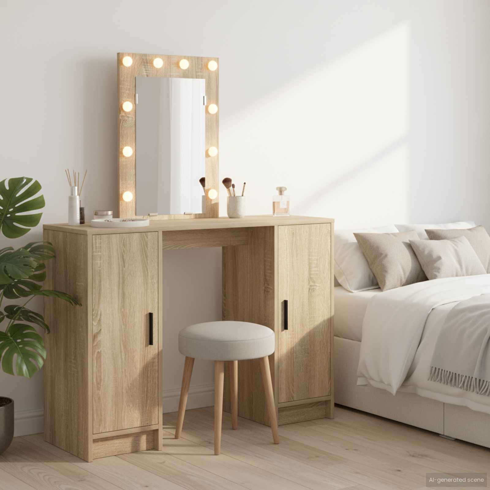 Plafondtafel met opslag Bruin 102 x 33 x 135 cm Bewerkt hout is nu te koop bij PeponiXL, paradijselijk wonen!