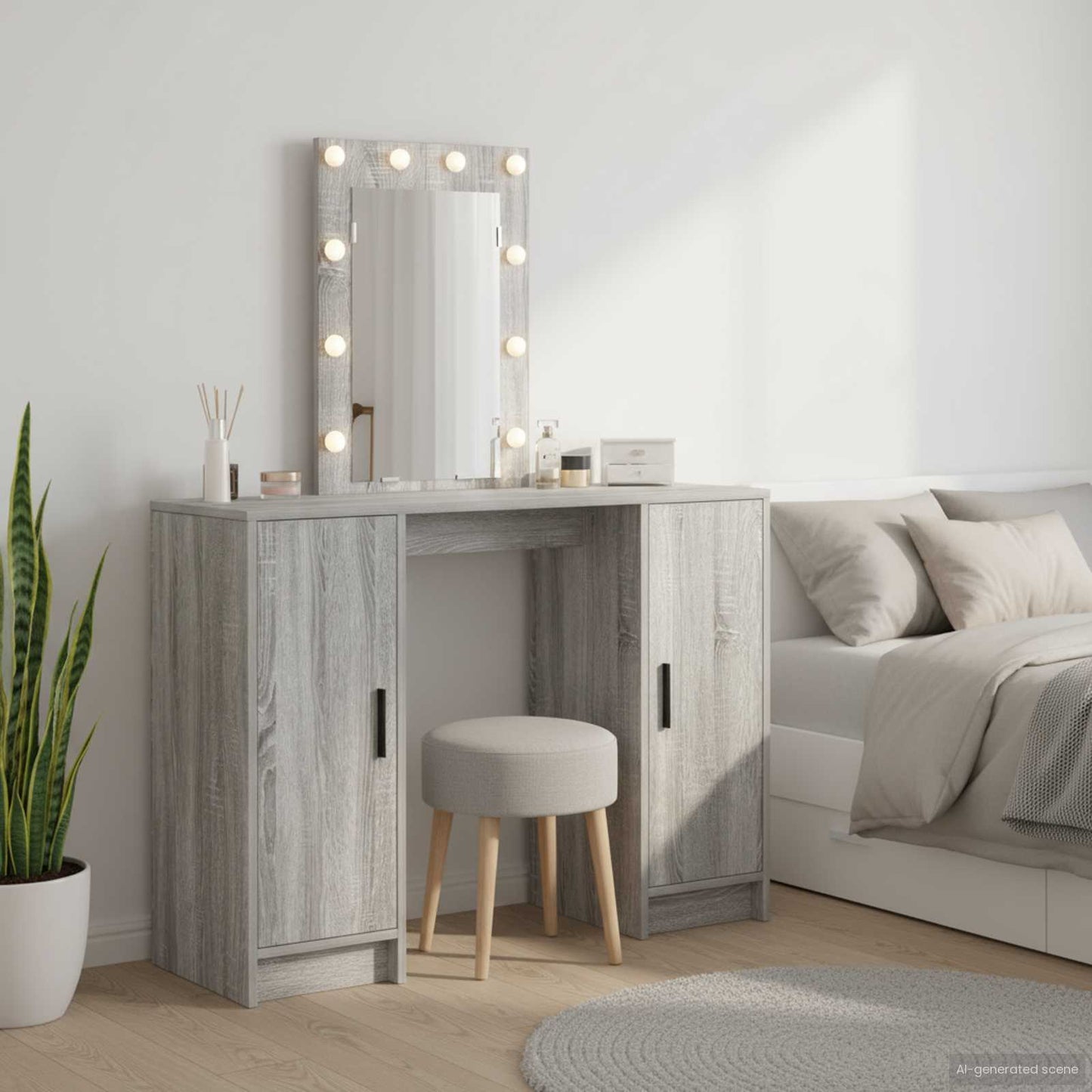 Plafondtafel met opslag Grijs 102 x 33 x 135 cm Bewerkt hout is nu te koop bij PeponiXL, paradijselijk wonen!