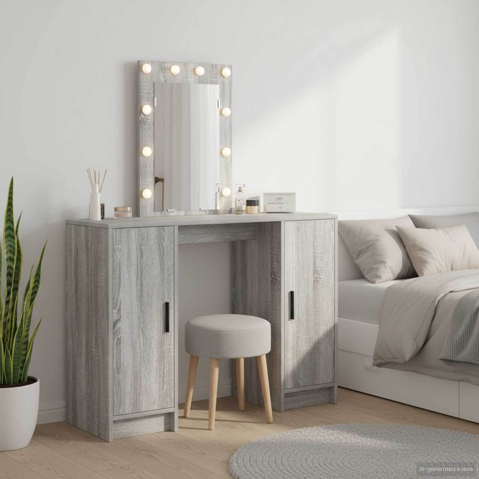 Plafondtafel met opslag Grijs 102 x 33 x 135 cm Bewerkt hout is nu te koop bij PeponiXL, paradijselijk wonen!