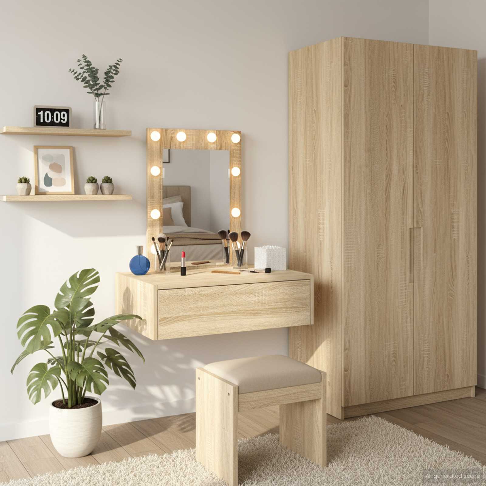 Plafondtafel met lade Bruin 60 x 40 x 70 cm Bewerkt hout is nu te koop bij PeponiXL, paradijselijk wonen!
