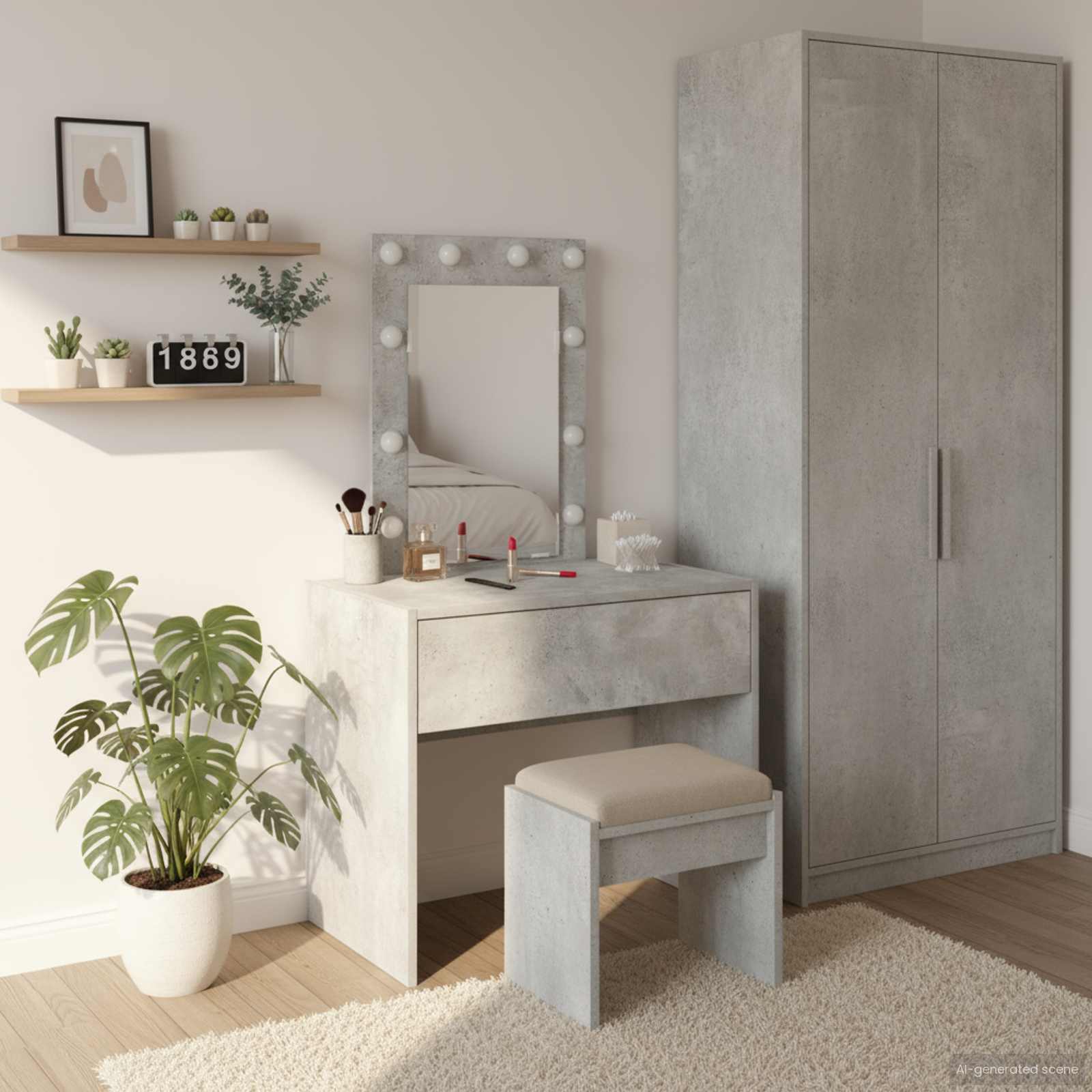 Plafondtafel met lade Grijs 60 x 40 x 70 cm Bewerkt hout is nu te koop bij PeponiXL, paradijselijk wonen!
