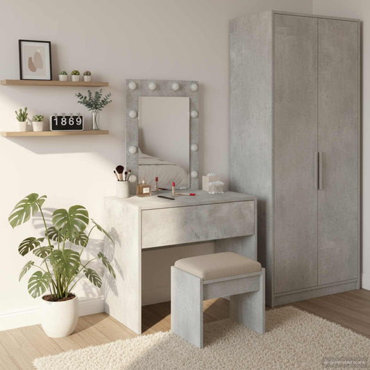 Plafondtafel met lade Grijs 60 x 40 x 70 cm Bewerkt hout is nu te koop bij PeponiXL, paradijselijk wonen!