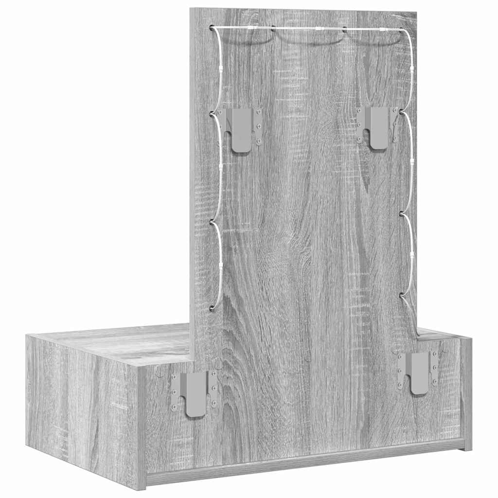 Plafondtafel met lade Grijs 60 x 40 x 70 cm Bewerkt hout is nu te koop bij PeponiXL, paradijselijk wonen!