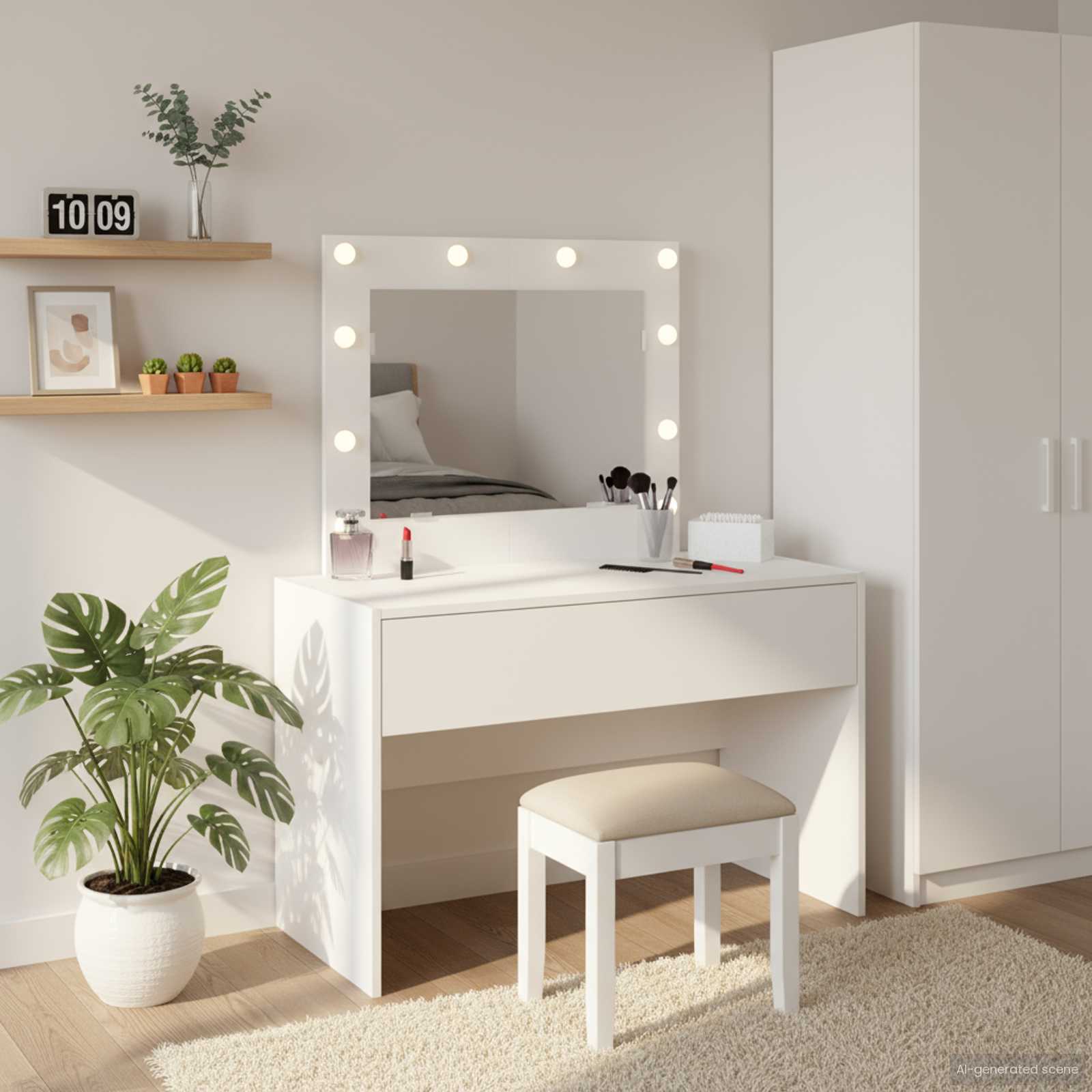 Plafondtafel met lade Wit 83 x 40 x 70 cm Bewerkt hout is nu te koop bij PeponiXL, paradijselijk wonen!
