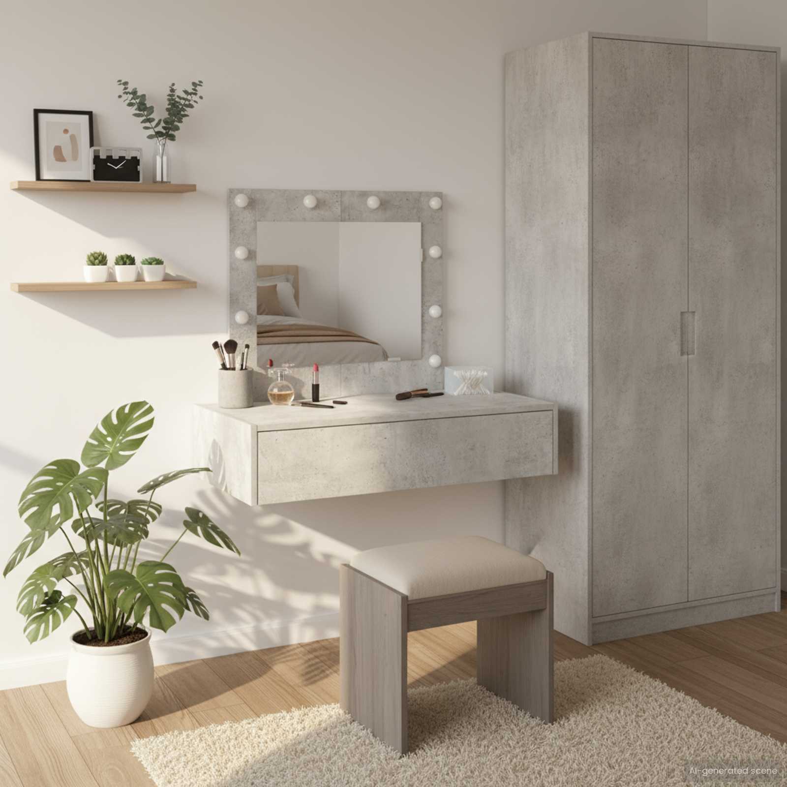 Plafondtafel met lade Grijs 83 x 40 x 70 cm Bewerkt hout is nu te koop bij PeponiXL, paradijselijk wonen!