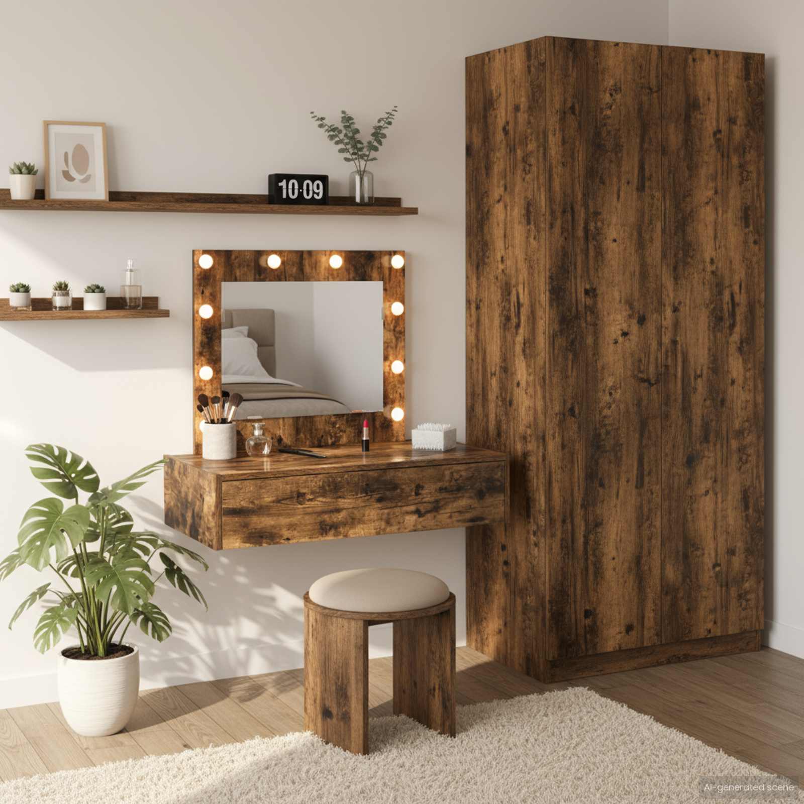 Plafondtafel met lade Bruin 83 x 40 x 70 cm Bewerkt hout is nu te koop bij PeponiXL, paradijselijk wonen!