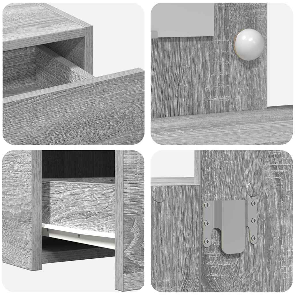 Plafondtafel met lade Grijs 83 x 40 x 70 cm Bewerkt hout is nu te koop bij PeponiXL, paradijselijk wonen!