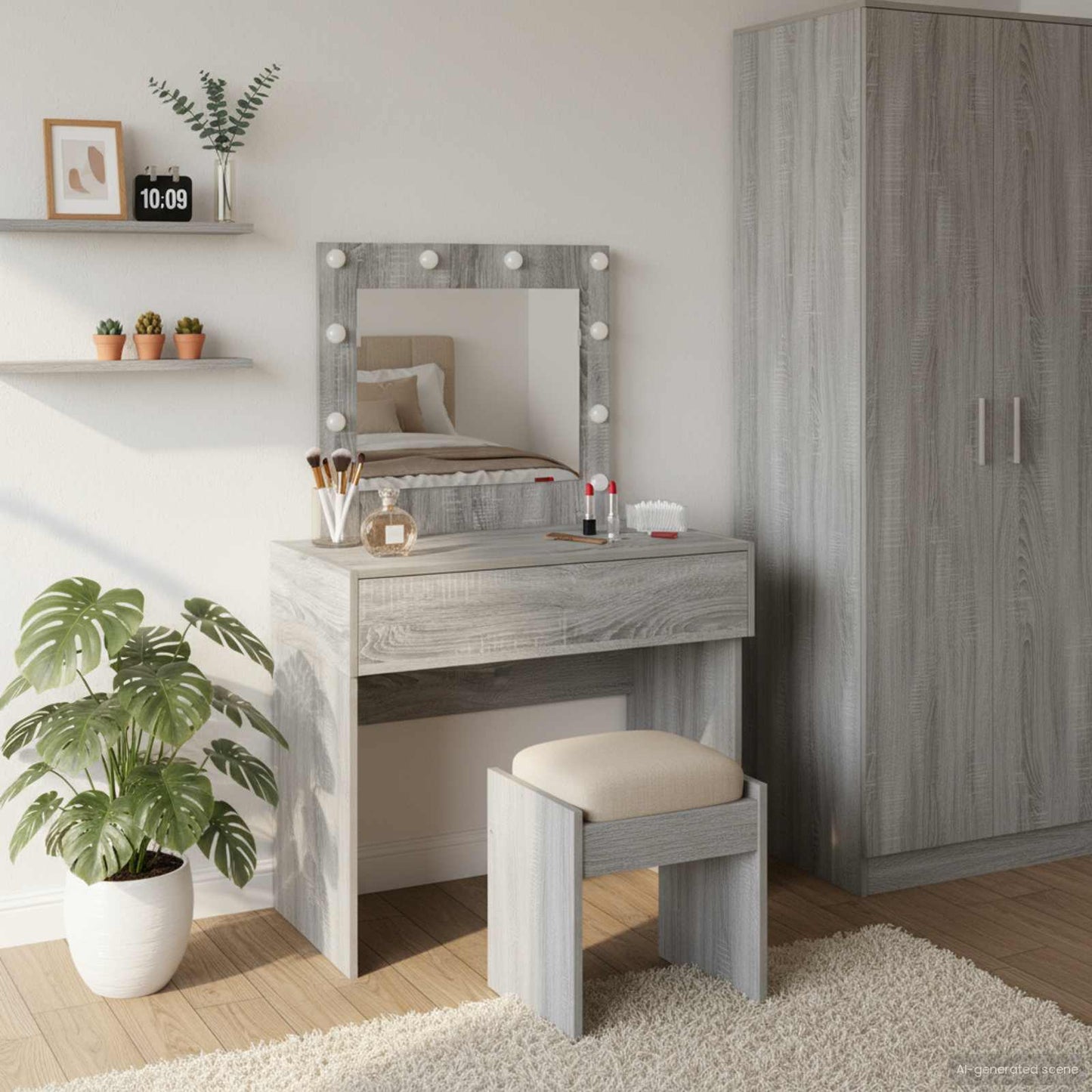 Plafondtafel met lade Grijs 83 x 40 x 70 cm Bewerkt hout is nu te koop bij PeponiXL, paradijselijk wonen!