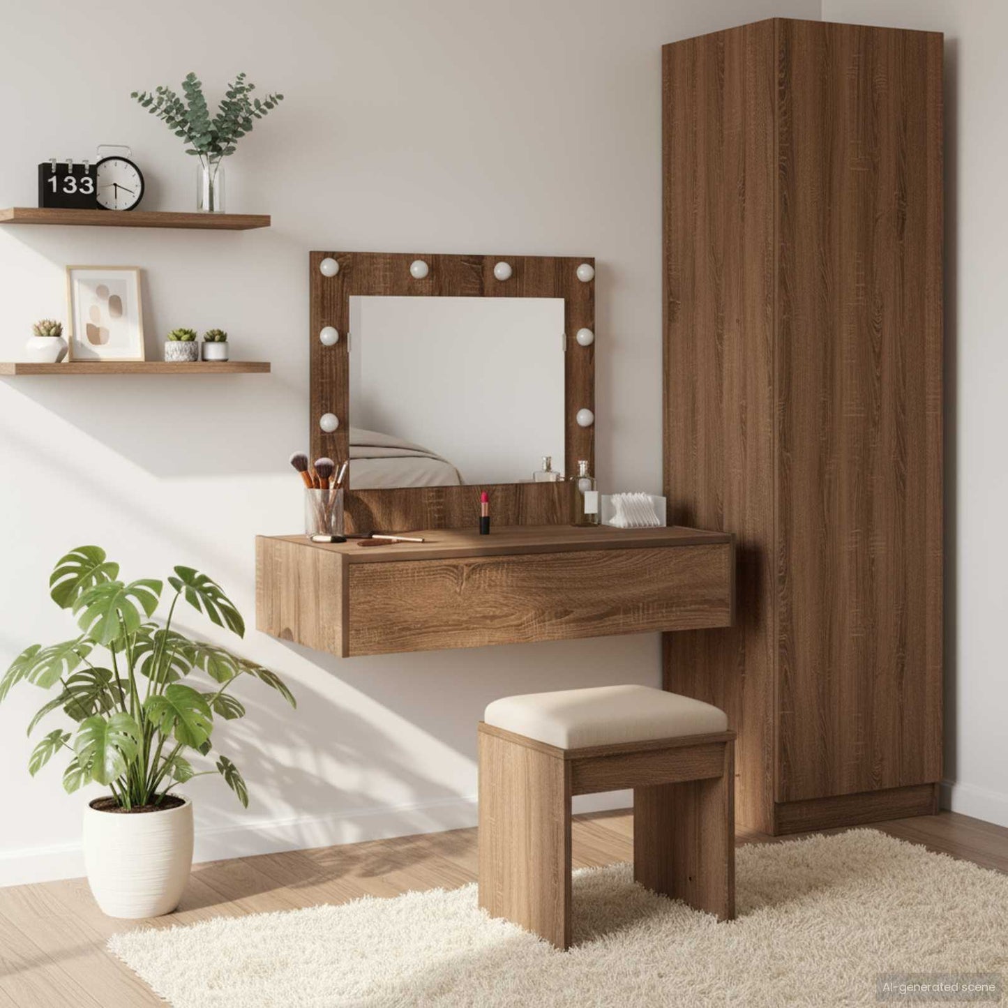 Plafondtafel met lade Bruin 83 x 40 x 70 cm Bewerkt hout is nu te koop bij PeponiXL, paradijselijk wonen!