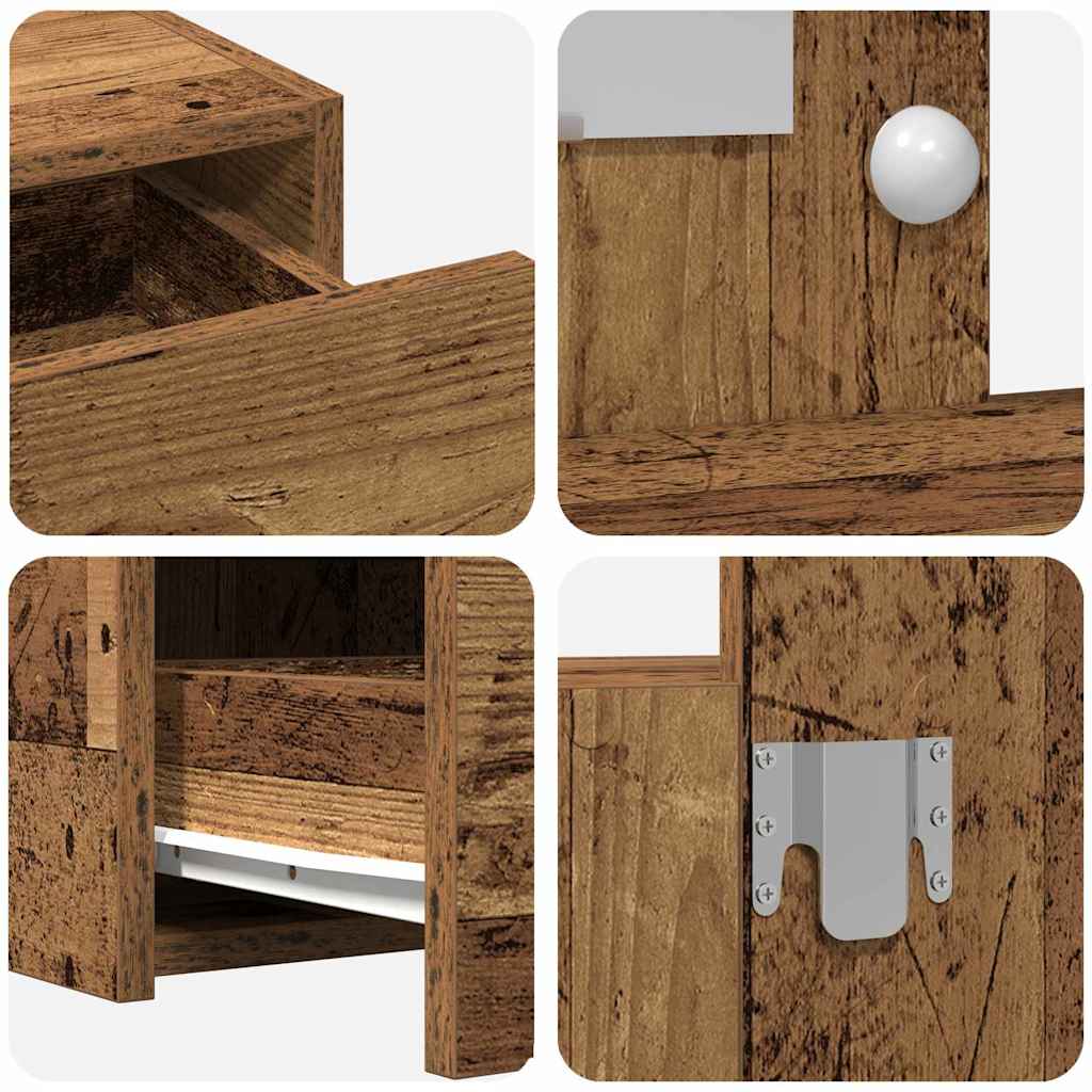 Plafondtafel met lade Bruin 83 x 40 x 70 cm Bewerkt hout is nu te koop bij PeponiXL, paradijselijk wonen!