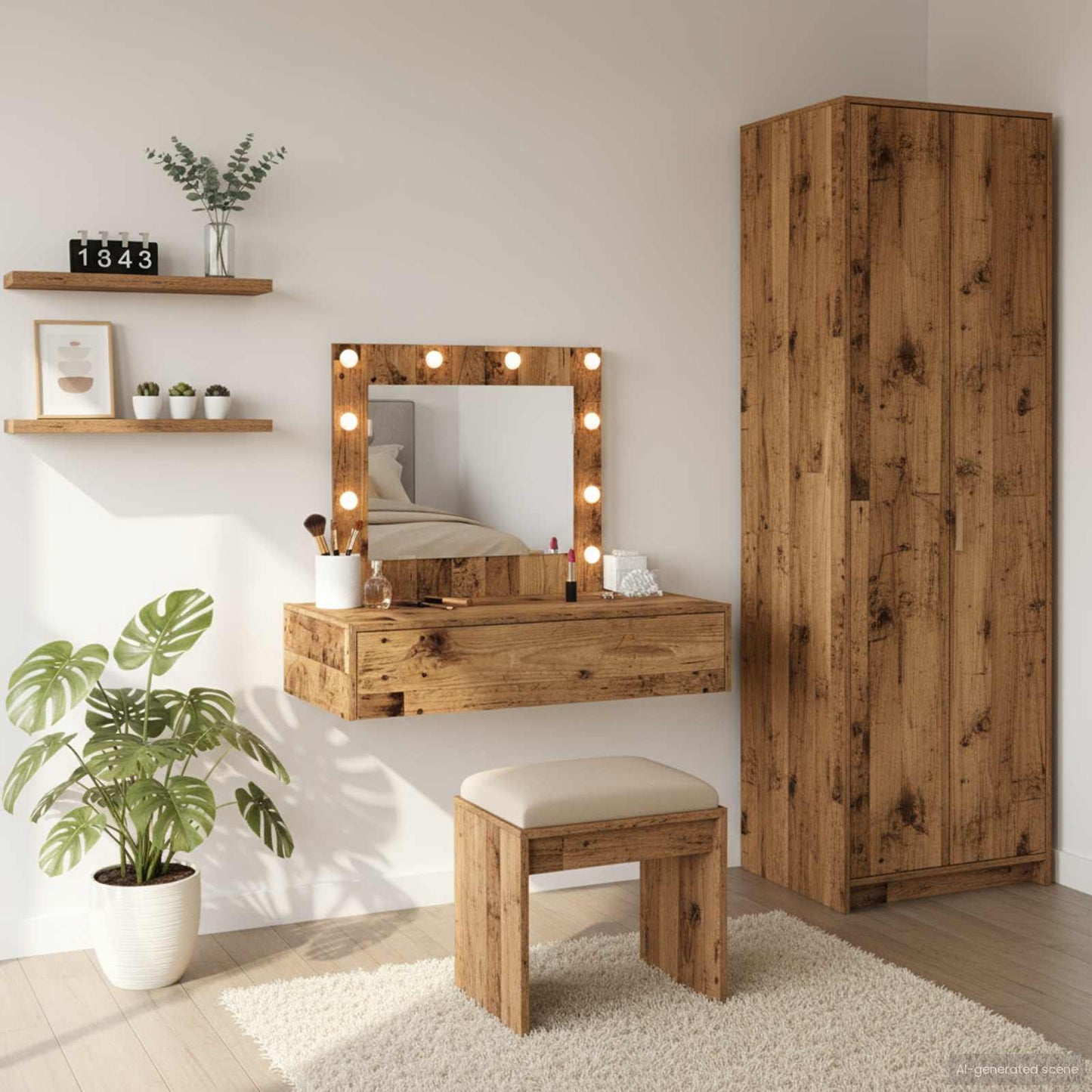 Plafondtafel met lade Bruin 83 x 40 x 70 cm Bewerkt hout is nu te koop bij PeponiXL, paradijselijk wonen!