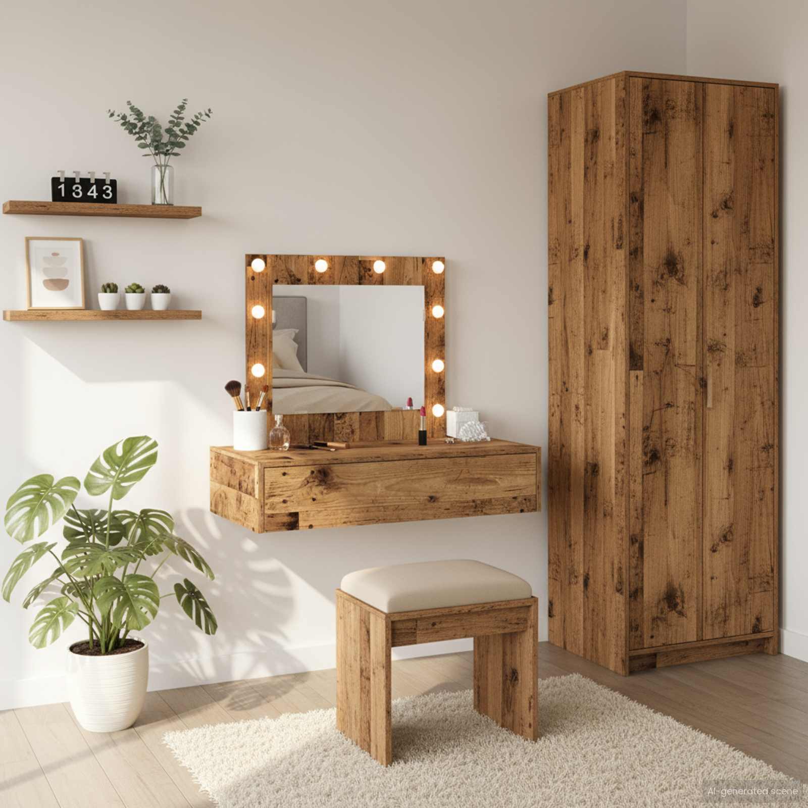 Plafondtafel met lade Bruin 83 x 40 x 70 cm Bewerkt hout is nu te koop bij PeponiXL, paradijselijk wonen!