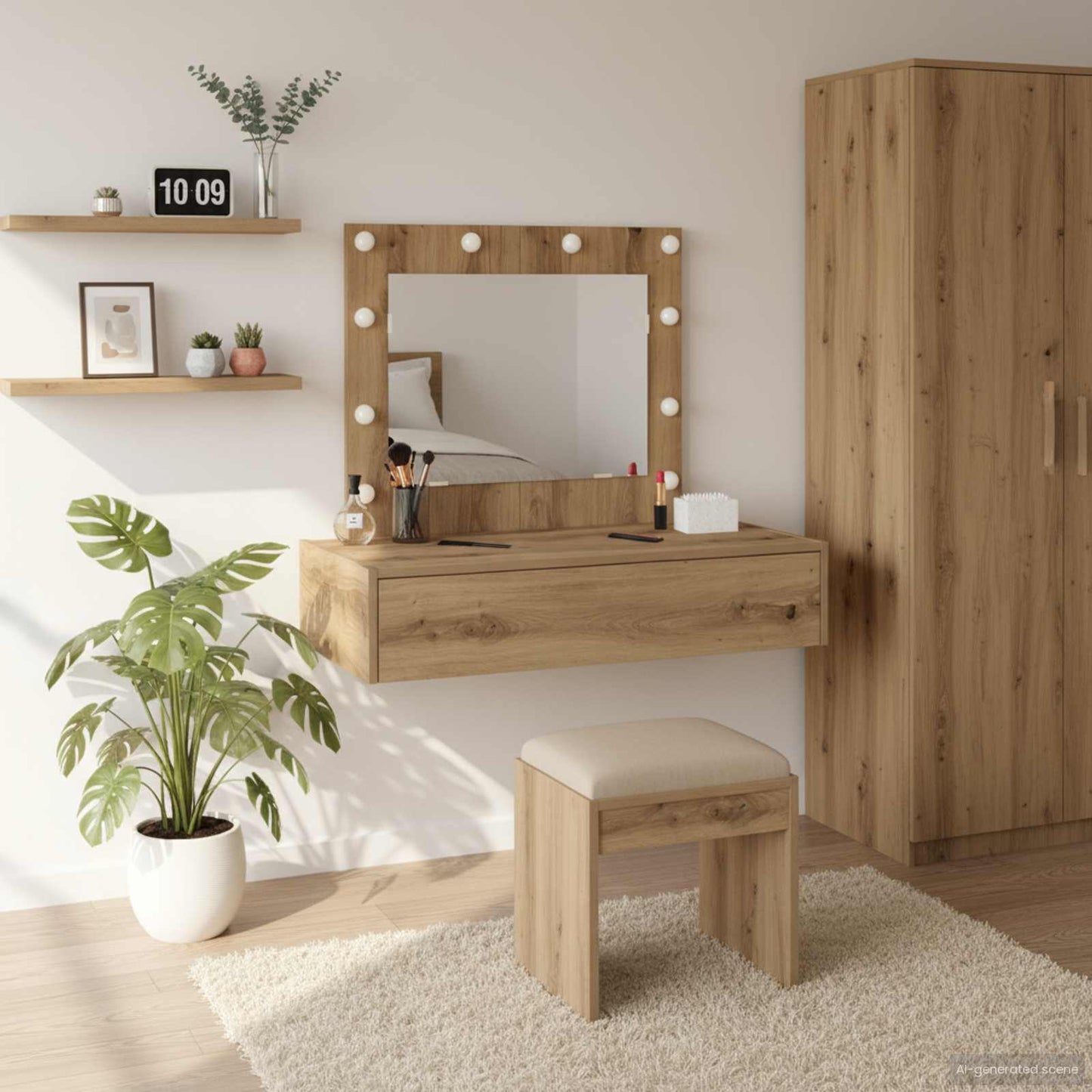 Plafondtafel met lade Bruin 83 x 40 x 70 cm Bewerkt hout is nu te koop bij PeponiXL, paradijselijk wonen!