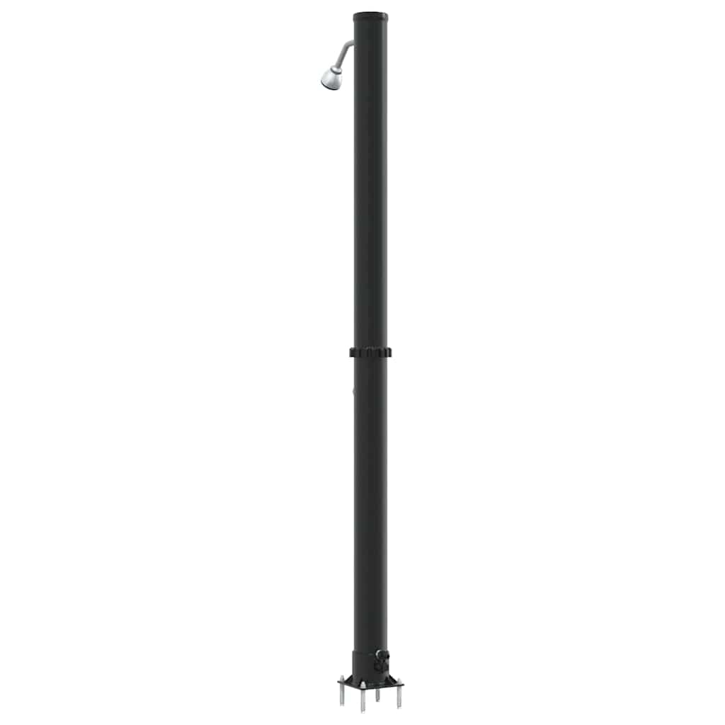 Buitenzonne-douche Zwart 217 cm PVC en Aluminium is nu te koop bij PeponiXL, paradijselijk wonen!